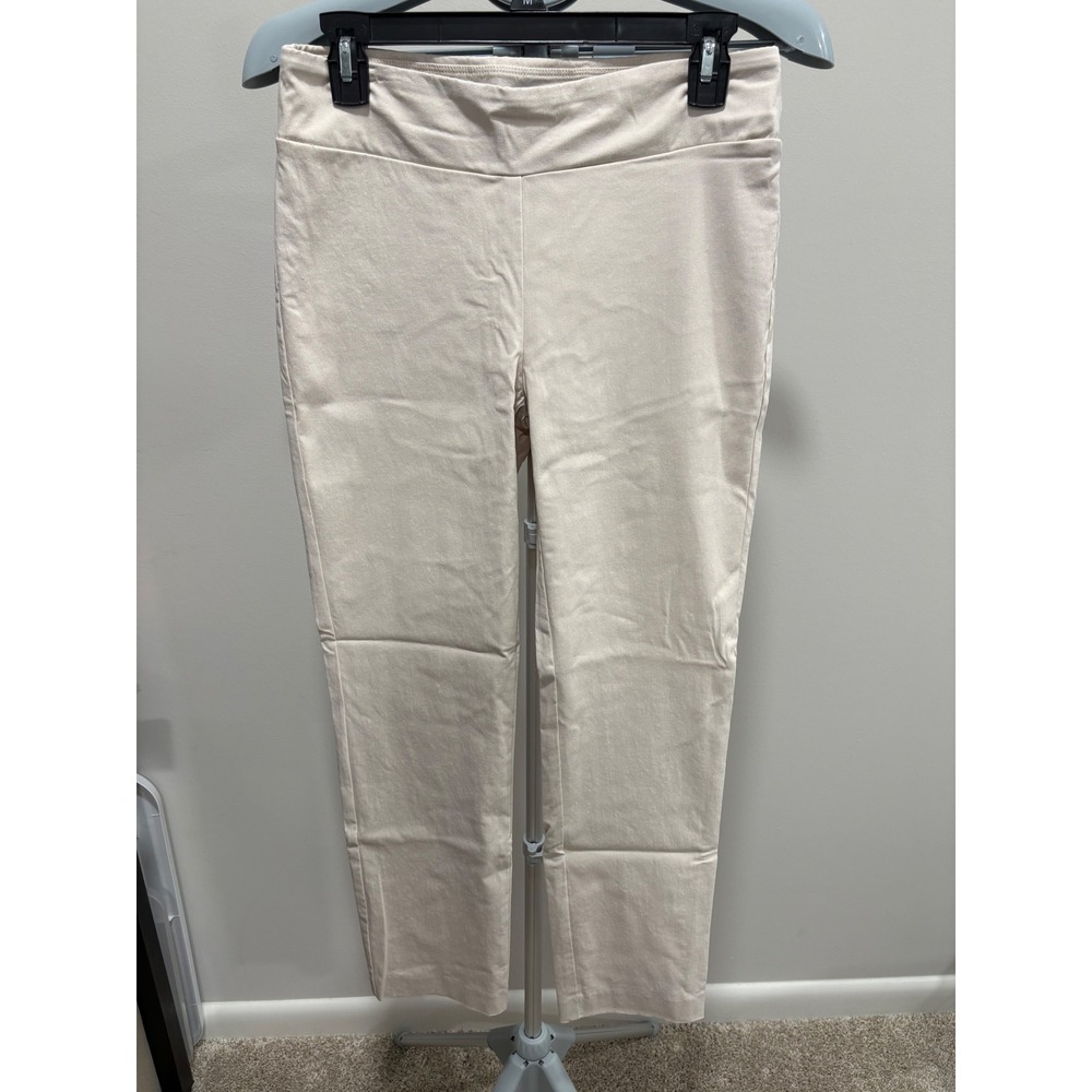 J McLaughlin Masie Pants 29" Size 8 Stone Tan Beige Pull On Stretch Casual